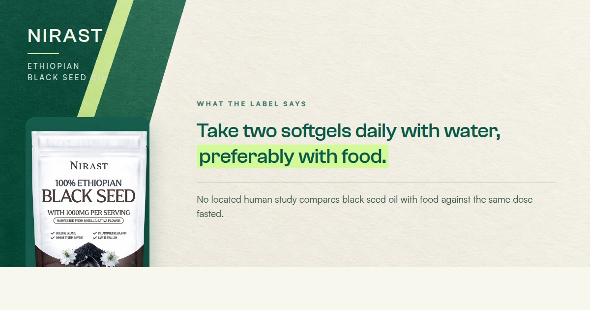 Should Black Seed Oil Be Taken With Food or on an Empty Stomach?